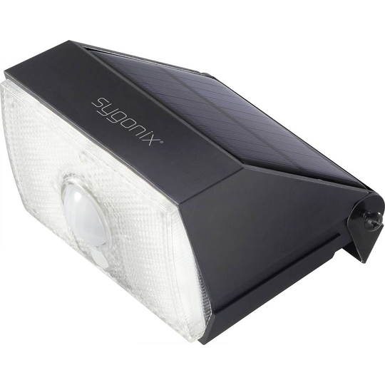 Sygonix SY-4673536 LED-utomhusväggbelysning med rörelsedetektor 10 W N/A Svart