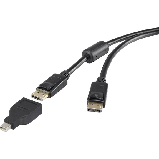 Renkforce Mini-DisplayPort / DisplayPort Adapterkabel 0.50 m Svart