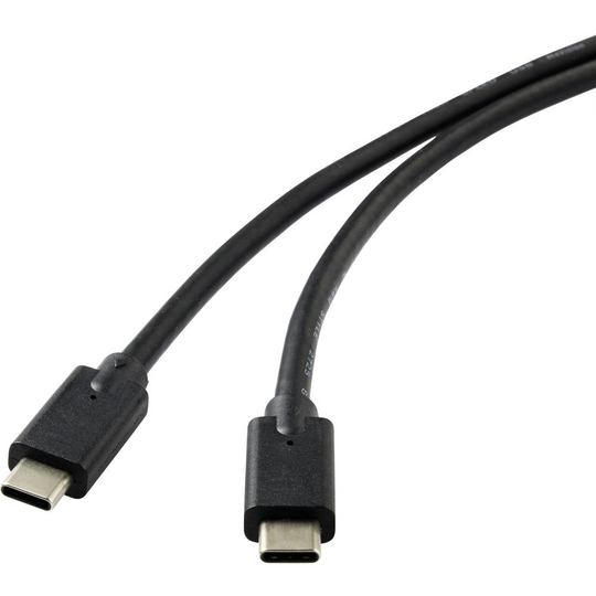 Renkforce RF-4531576 USB 3.2 (Gen 2x2) [1x USB-C® hane - 1x USB-C® hane] 2.00 m Svart Skärmad