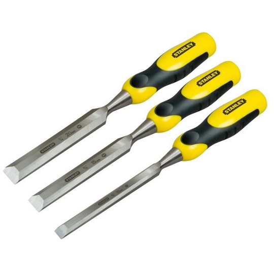 Set med 3 st "Dynagrip" trämejslar STANLEY