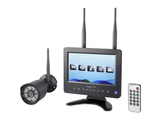 Sygonix SY-4548736 Overvågningskamera-sæt Trådløs 4-kanals Med 1 kamera 1280 x 720 Pixel 2.4 GHz