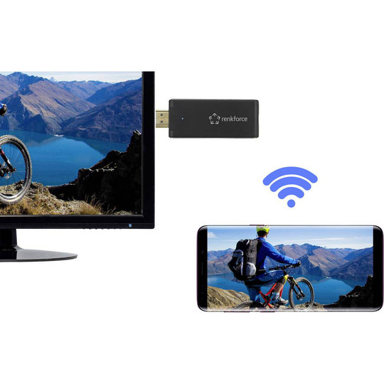 Renkforce renkCast 3 HDMI Streaming Stick AirPlay, Miracast, DLNA, Extern antenn