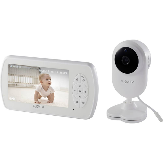 Sygonix HD Baby Monitor SY-4548738 Babymonitor med kamera Sladdlös 2.4 GHz