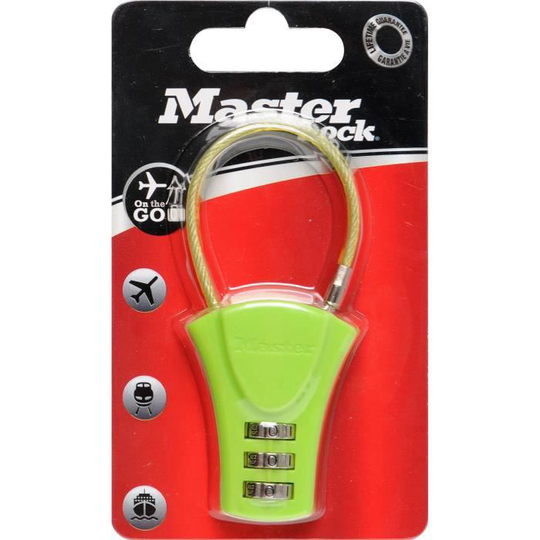 MASTER LOCK Abs Kombinationshänglås Färgkabel