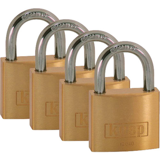 Kasp K12040D4 Hänglås 40 mm Guldgul Nyckel