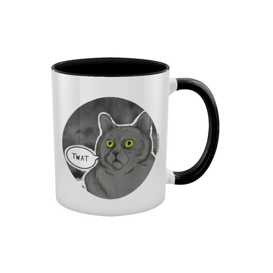 Cute But Abusive Twat Inner Two Tone Mug