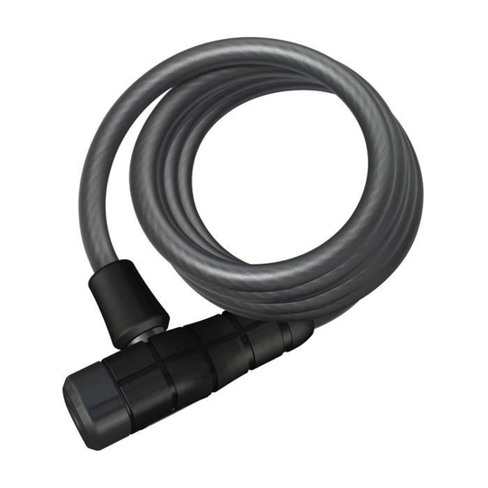 ABUS Primo 5510K spirallås med nyckel - 180 cm - Svart + Universalfäste för snäppfäste