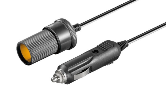 Luxorparts Förlängningskabel för 12 V-uttag 21 mm 1,8 m