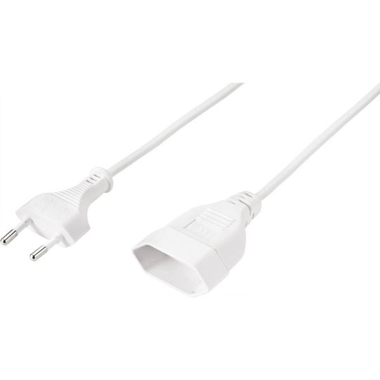 Sygonix SY-5044232 Ström Förlängningskabel Vit 0.20 m