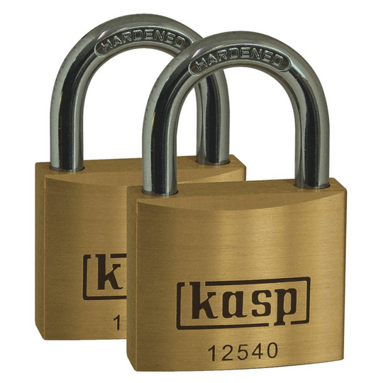 Kasp K12540D2 Hänglås 40 mm Guldgul Nyckel