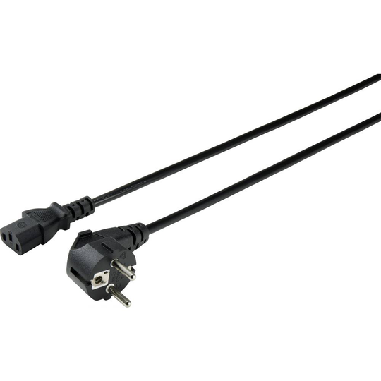 Sygonix SY-5043450 IEC Anslutningskabel Svart 3.00 m