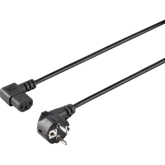 Sygonix SY-5042710 IEC Anslutningskabel Svart 2.00 m