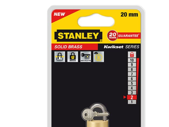 Stanley 81100 371 401 Hængelås 20 mm Nøglelås