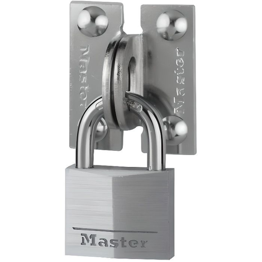 Master Lock E9140600008 Pack rätvinkliga öglor 60 + Hänglås
