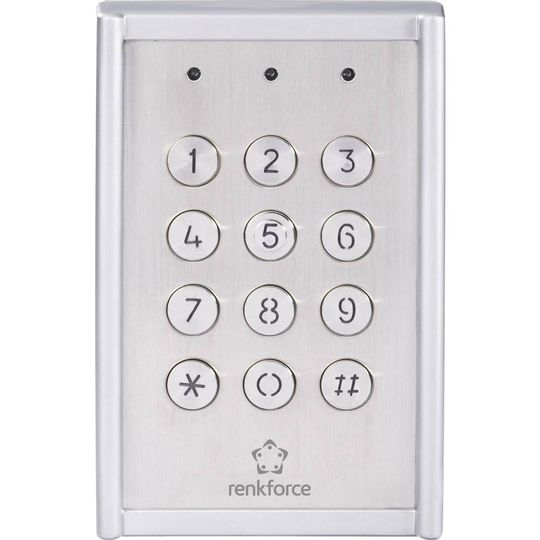 Renkforce 751624 Kodlås Utanpåliggande IP65 med upplyst knappsats