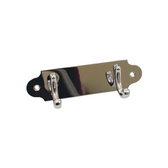 Habo 1803-2 CH Handdukshängare 45 mm, blankkrom 2 st. krokar