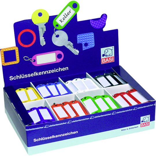 Basi Nyckelring 8-färgad 1 set