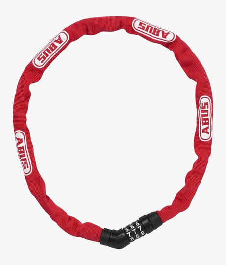 Abus Steel-O-Chain 4804C, 75 cm, Röd - Kättinglås