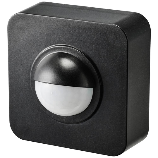 Sygonix SY-5046552 Utanpåliggande PIR-rörelsedetektor 120 ° Svart IP65