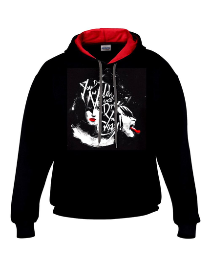 Kiss - Kiss loving ass Red and Black Ho Hoodie
