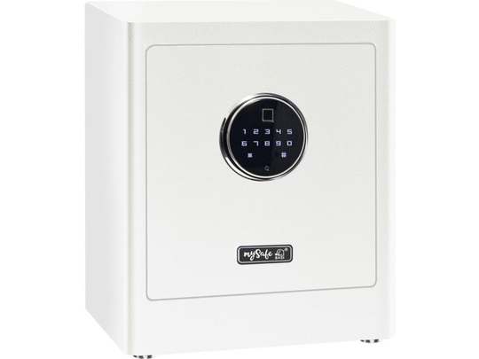 Basi 2020-0000-WEISS mySafe Premium 350 Pengeskab Kombinationslås, Fingeraftrykslås