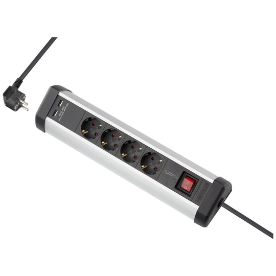 Sygonix SY-5145336 Bordskontaktdosa Svart, Silver Skyddskontakt