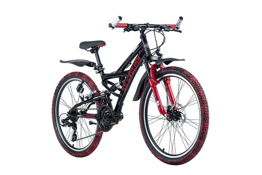 Mountainbike Fully 24'' ATB Crusher black-red 36 cm KS Cycling
