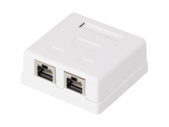 2 porte Netværksstikdåse Overflademonteret CAT 6 Renkforce KSV-ND20 Hvid RF-4473855