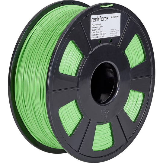 Renkforce RF-4511198 3D-skrivare Filament PLA-plast 1.75 mm Grön 1000 g