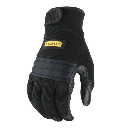 Stanley Unisex vuxna säkerhetshandskar med läder handflata