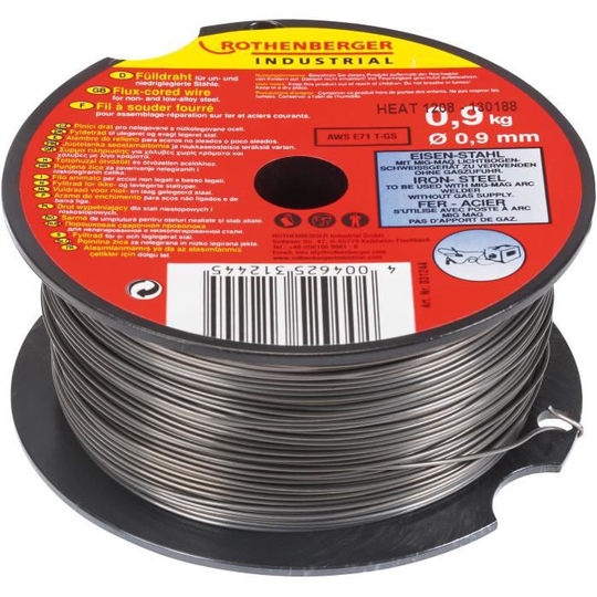 ROTHENBERGER CORED WIRE SPOOL 0,9MM 0,9KG FÖR MIG / MAG STATION