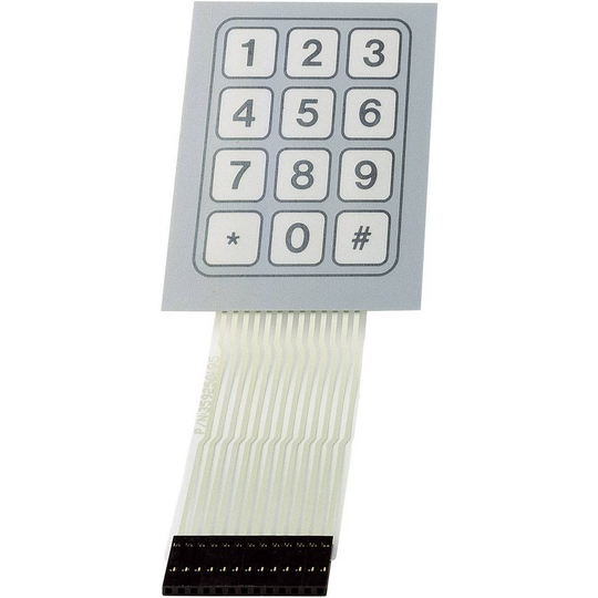 Membran-keypad Knappsats-matris 3 x 4 TRU COMPONENTS SU709930 1 st