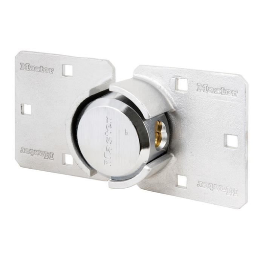 Master Lock stålhänglås och hasp-set, silver 736EURD