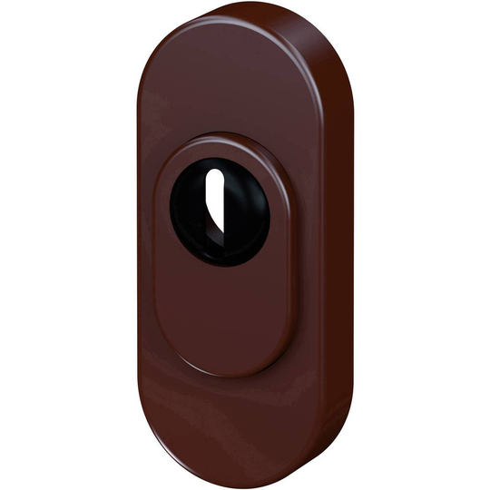 Basi 1200-0003 Skyddsrosett med cylinderlock Rostfritt stål, Brun