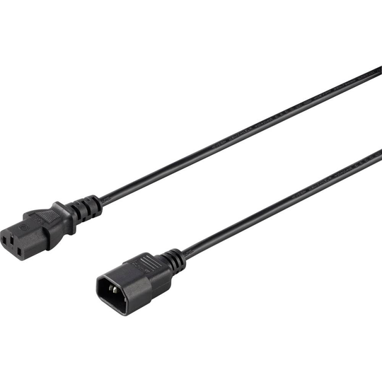Sygonix SY-5042726 IEC Anslutningskabel Svart 0.50 m
