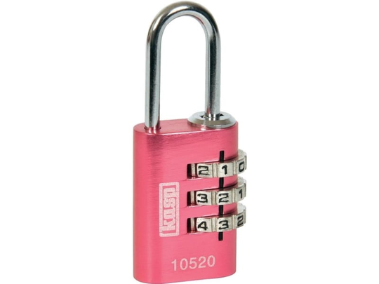 Kasp K10520PIND Hængelås 20 mm Pink Kombinationslås
