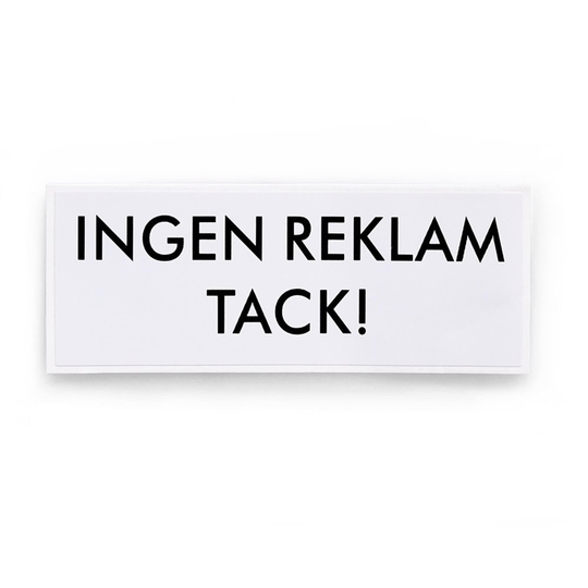 Dekal 796 Ingen Reklam Vit SB Habo
