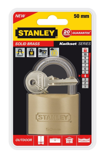 Stanley 81104 371 401 Hængelås 50 mm Nøglelås