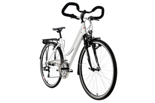 Trekkingbike ladies 28'' Canterbury white matt aluminum frame multi-position handlebar KS Cycling
