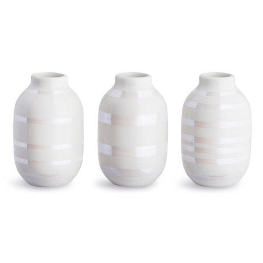 Omaggio Vas Mini 3-pack, Pärlemor - Kähler