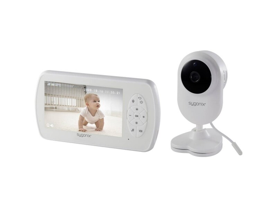 Sygonix HD Baby Monitor SY-4548738 Babyalarm med kamera Kabelfri 2.4 GHz