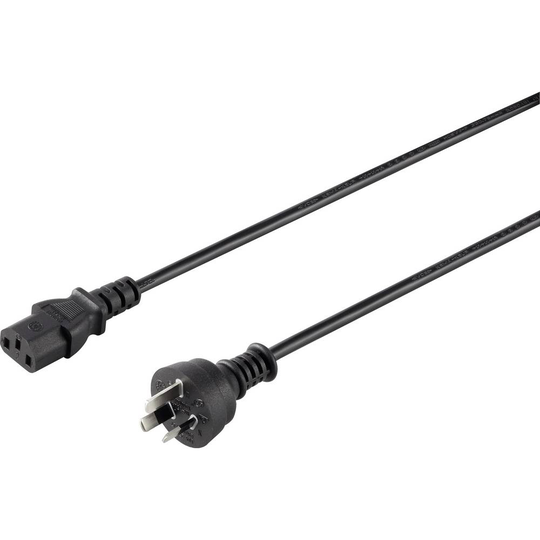 Sygonix SY-5042716 IEC Anslutningskabel Svart 2.00 m
