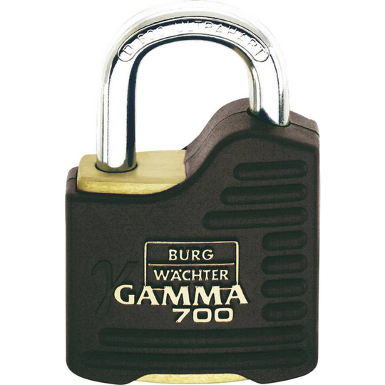 Burg Wächter Gamma 700 55 SB Hänglås Mässing, Svart Profilcylinder-hänglås