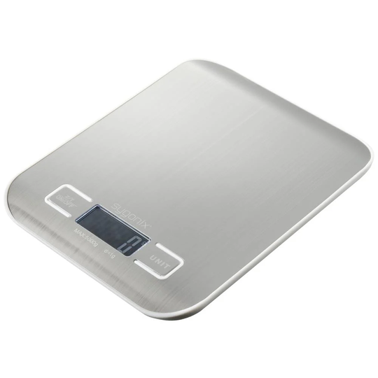 Sygonix Köksvåg digital Vägningsområde=5 kg Silver/rostfritt stål