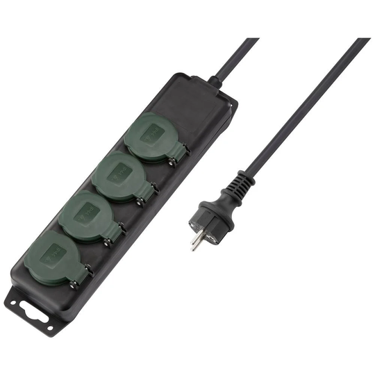 Sygonix SY-5145340 Grenuttag Svart, Grön Skyddskontakt