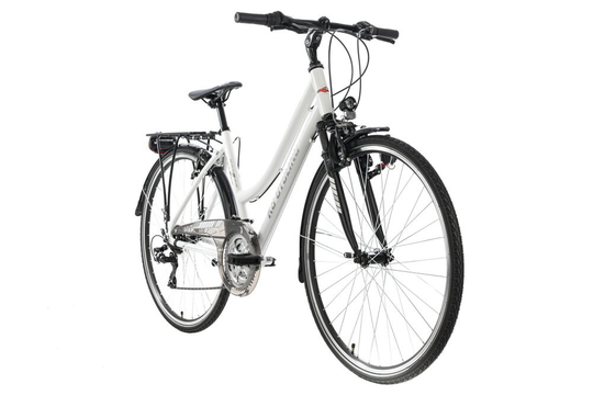 Trekkingbike ladies 28'' Canterbury white matt aluminum frame Touring handlebar KS Cycling