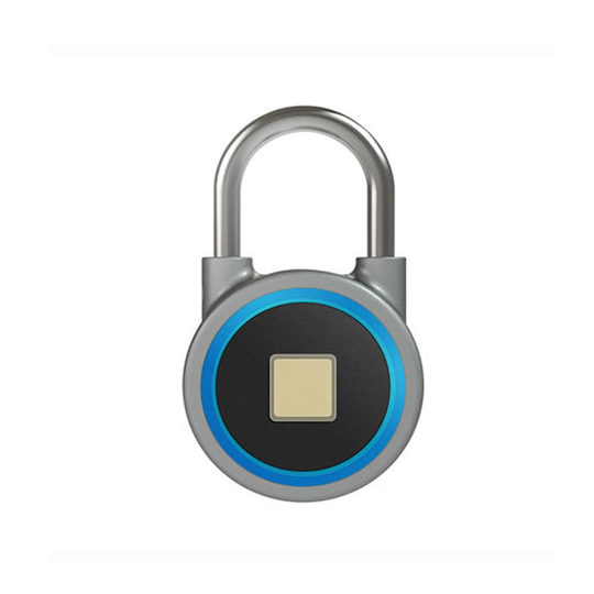 USB Charging Biometrics Fingerprint APP Support Hänglås - Blå