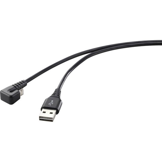 Renkforce RF-4598342 USB 2.0, Telefon [1x USB 2.0 A hane - 1x USB 2.0 Micro-B hane] 1.00 m Svart