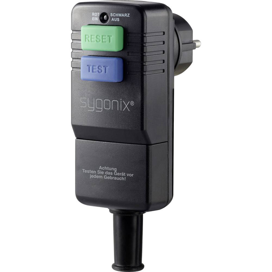 Sygonix SY-3779070 Personskyddsbrytare med PRCD 230 V Svart IP54