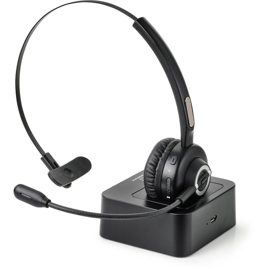 Renkforce RF-PHS-500 Bluetooth Telefon Over Ear-hörlurar Svart